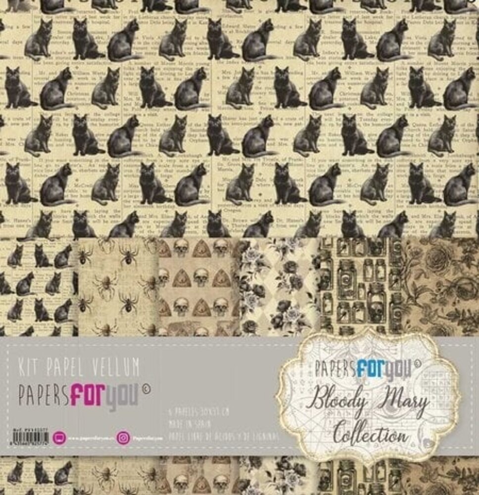Papers For You Bloody Mary 12x12 Inch Vellum Pack (6pcs) (PFY-12577)