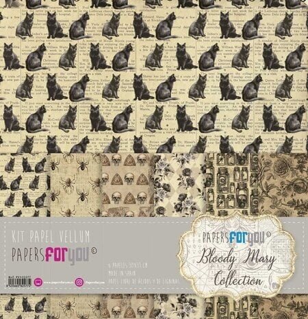 Papers For You Bloody Mary 12x12 Inch Vellum Pack (6pcs) (PFY-12577)