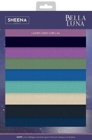 Sheena Bella Luna A4 Luxury Linen Card Pack (SD-BL-LINEN-A4)