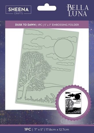 Sheena Bella Luna Embossing Folder Dusk to Dawn (SD-BL-EF5-DTD)