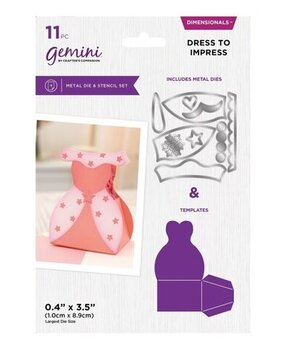 Gemini 3D Boxes Dimensionals Die & Stencil Dress to Impress (CC-DCE-MD-STEN-DTI) Gemini 3D Boxes Dimensionals Die & Stencil Dress to Impress (CC-DCE-MD-STEN-DTI)
