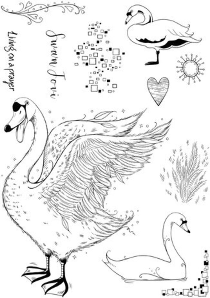 Pink Ink Designs Wings Series Swan Jovi A5 Clear Stamps (PI227) Pink Ink Designs Wings Series Swan Jovi A5 Clear Stamps (PI227)
