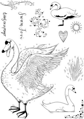 Pink Ink Designs Wings Series Swan Jovi A5 Clear Stamps (PI227) Pink Ink Designs Wings Series Swan Jovi A5 Clear Stamps (PI227)