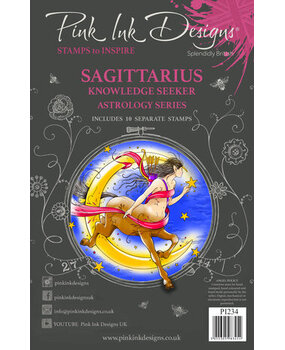 Pink Ink Designs Astrology Series Sagittarius "Knowledge Seeker" A5 Clear Stamps (PI234) Pink Ink Designs Astrology Series Sagittarius "Knowledge Seeker" A5 Clear Stamps (PI234)