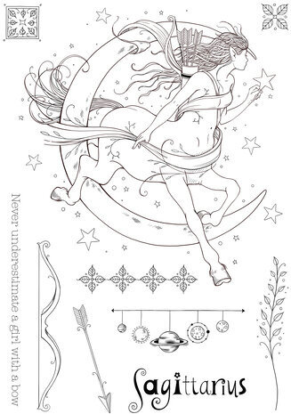 Pink Ink Designs Astrology Series Sagittarius "Knowledge Seeker" A5 Clear Stamps (PI234) Pink Ink Designs Astrology Series Sagittarius "Knowledge Seeker" A5 Clear Stamps (PI234)
