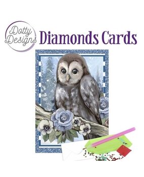 Find It Trading Diamond Cards Set Owl with Ice Flowers in the Snow (DDDC1164)