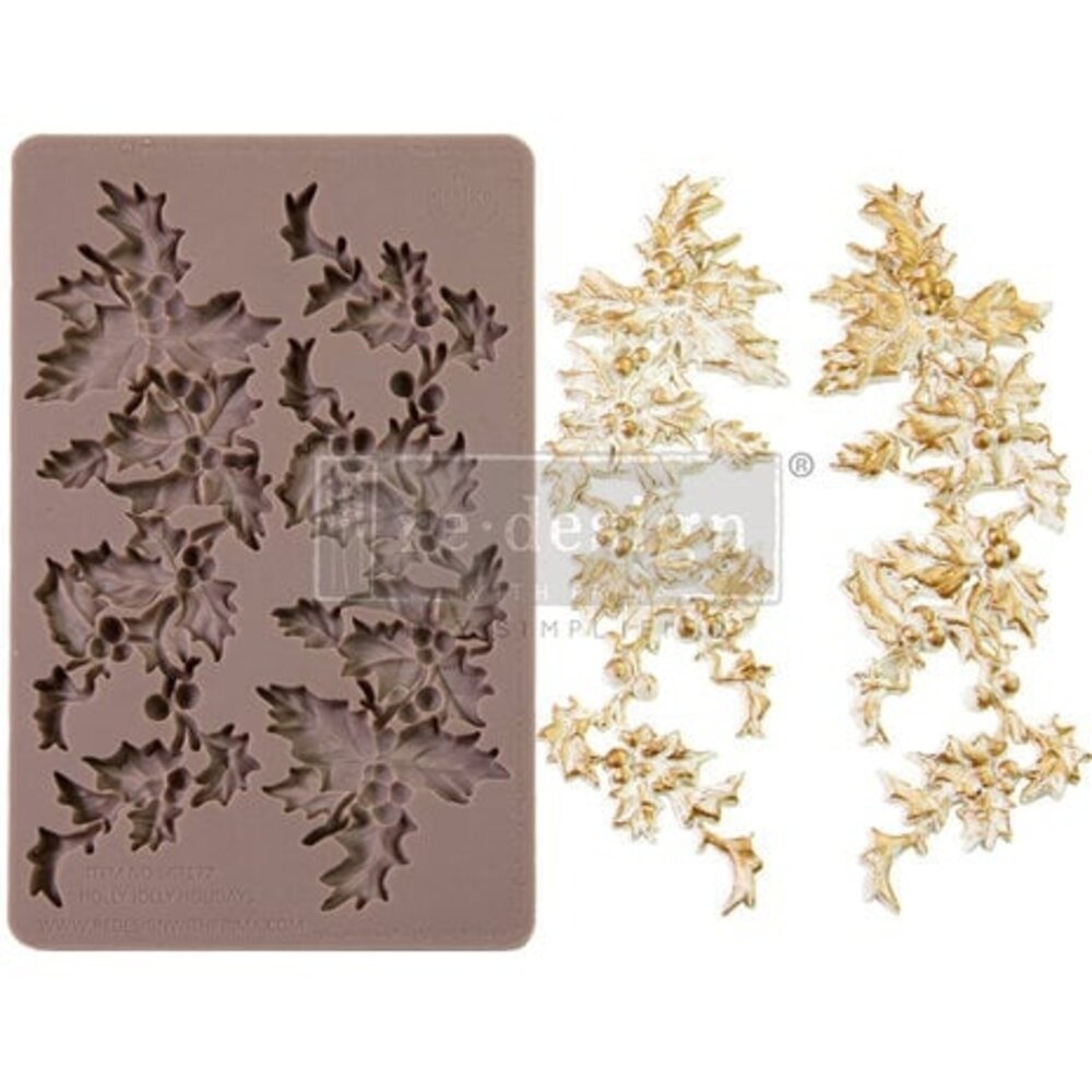 Re-Design Holly Jolly Holidays 5x8 Inch Decor Mould (667177) Re-Design Holly Jolly Holidays 5x8 Inch Decor Mould (667177)