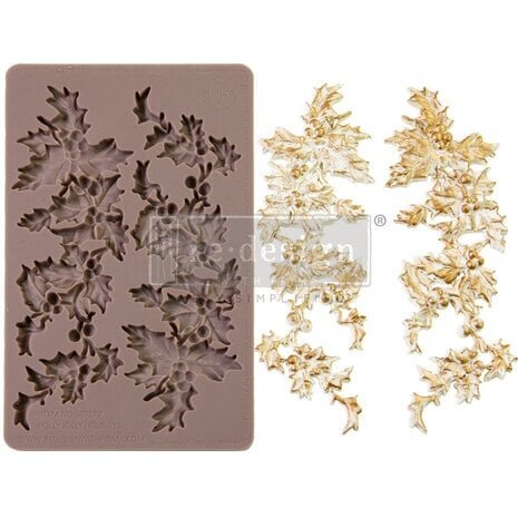 Re-Design Holly Jolly Holidays 5x8 Inch Decor Mould (667177) Re-Design Holly Jolly Holidays 5x8 Inch Decor Mould (667177)