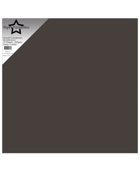 Paper Favourites Deep Coffee 12x12 Inch Smooth Cardstock (PFSS513)