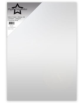 Paper Favourites Chrome Silver A4 Mirror Card Glossy 250gsm (PFSS103) Paper Favourites Chrome Silver A4 Mirror Card Glossy 250gsm (PFSS103)