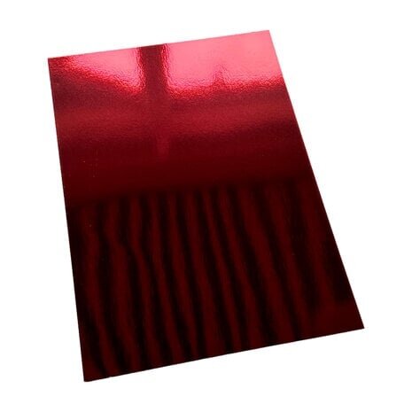Paper Favourites Ruby Red A4 Mirror Card Glossy 250gsm (PFSS106)