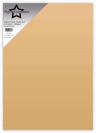 Paper Favourites Gold Pearl A4 Mirror Card Matte 250gsm (PFFS007)