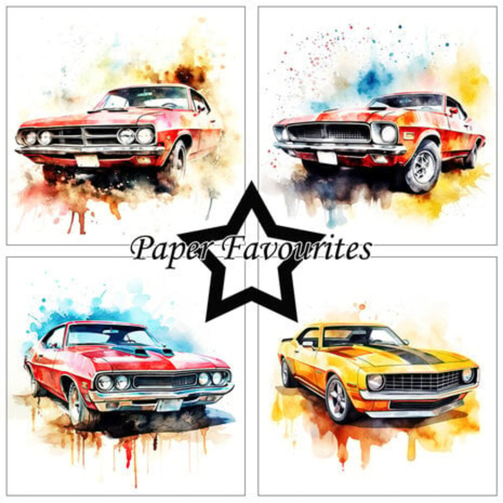 Paper Favourites Muscle Cars 12x12 Inch Paper Pack (PF465) Paper Favourites Muscle Cars 12x12 Inch Paper Pack (PF465)