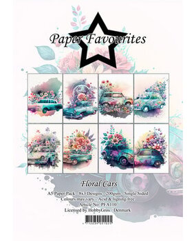 Paper Favourites Floral Cars A5 Paper Pack (PFA110)
