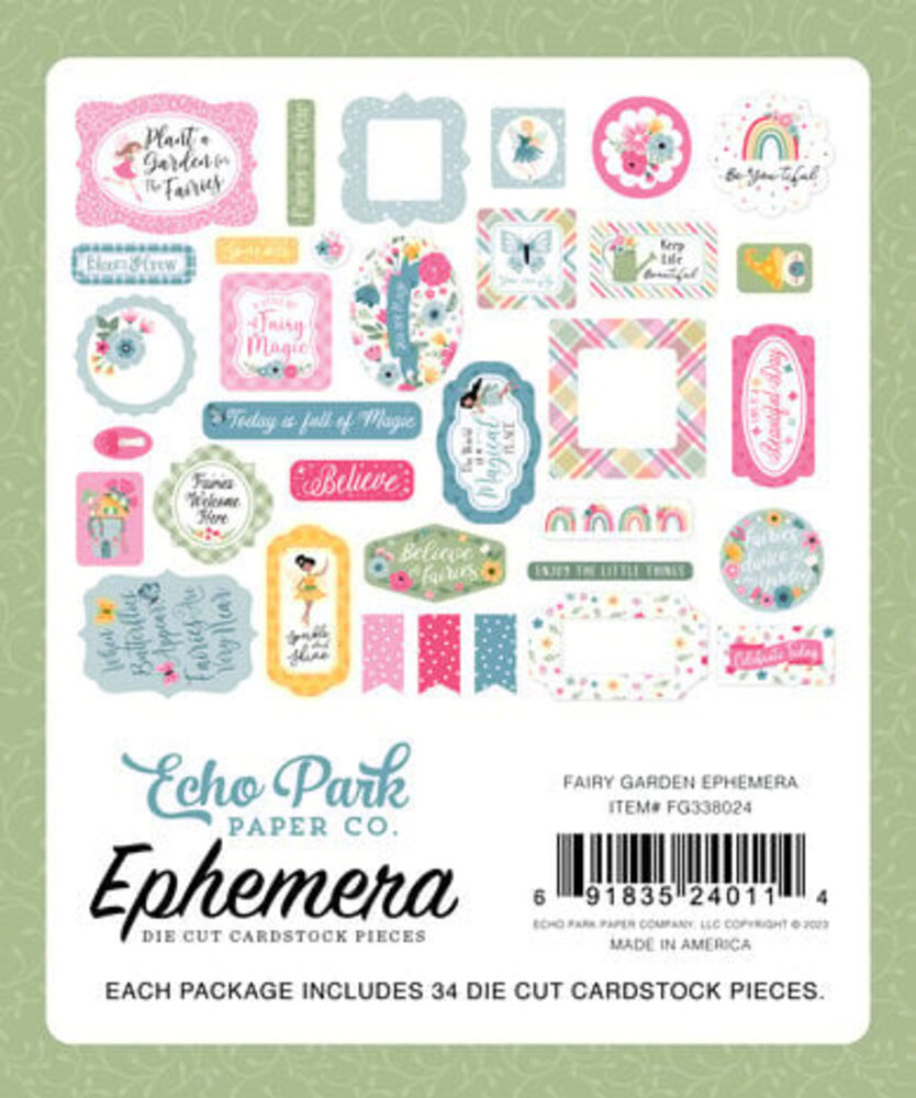 Echo Park Fairy Garden Ephemera (FG338024)