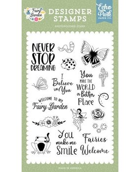 Echo Park Fairy Garden Fairies Welcome Clear Stamps (FG338044)
