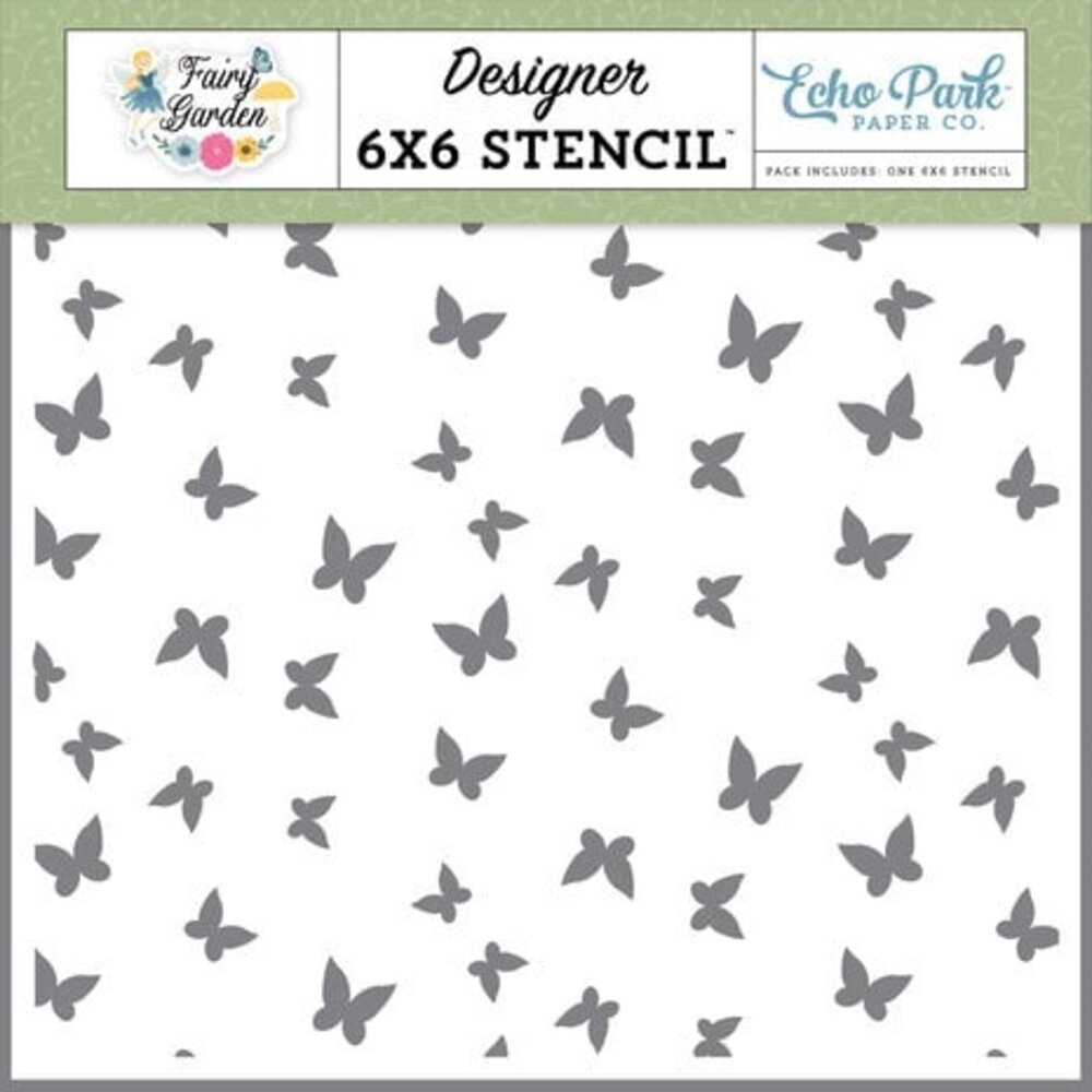Echo Park Fairy Garden Spread Your Wings Stencil (FG338035) Echo Park Fairy Garden Spread Your Wings Stencil (FG338035)