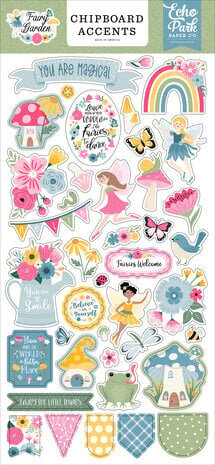 Echo Park Fairy Garden 6x13 Inch Chipboard Accents (FG338021)