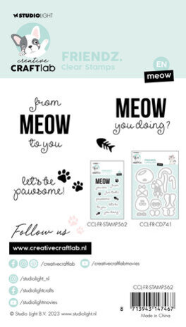 Creative Craftlab Friendz Clear Stamp Meow (CCL-FR-STAMP562) Creative Craftlab Friendz Clear Stamp Meow (CCL-FR-STAMP562)