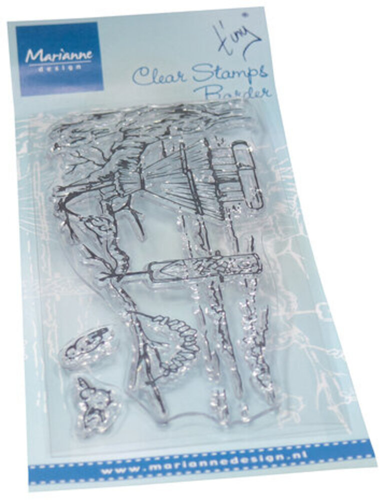 Marianne Design Tiny's Border Clear Stamps Bird Feeding (TC0920)