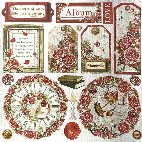 Ciao Bella Papercrafting Frozen Roses 6x6 Inch Deluxe Paper (CBDS004) Ciao Bella Papercrafting Frozen Roses 6x6 Inch Deluxe Paper (CBDS004)