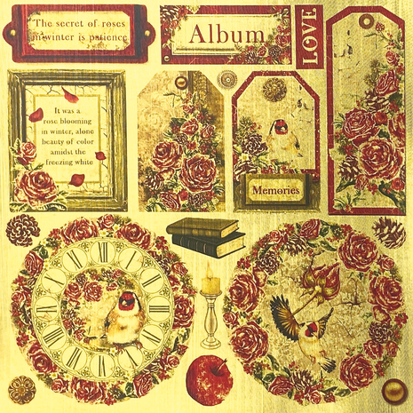 Ciao Bella Papercrafting Frozen Roses 6x6 Inch Deluxe Paper (CBDS007) Ciao Bella Papercrafting Frozen Roses 6x6 Inch Deluxe Paper (CBDS007)