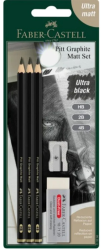 Faber Castell Pitt Graphite Matt Pencil Set HB/2B/4B (FC-115296)