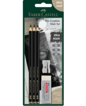 Faber Castell Pitt Graphite Matt Pencil Set HB/2B/4B (FC-115296) Faber Castell Pitt Graphite Matt Pencil Set HB/2B/4B (FC-115296)