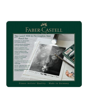 Faber Castell Pitt Graphite Matt Pencil & Castell 9000 (FC-115224) Faber Castell Pitt Graphite Matt Pencil & Castell 9000 (FC-115224)