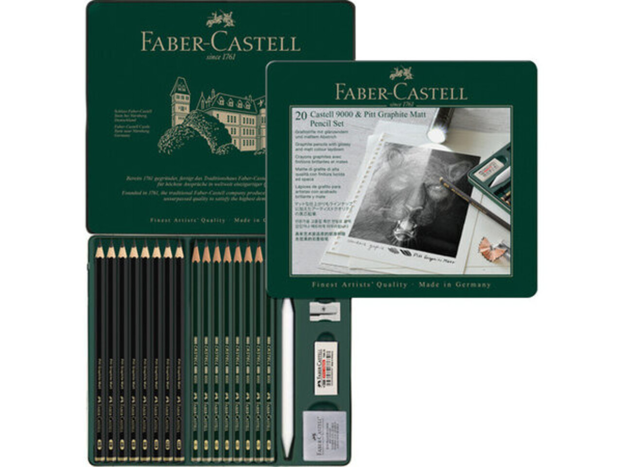 Faber Castell Pitt Graphite Matt Pencil & Castell 9000 (FC-115224) Faber Castell Pitt Graphite Matt Pencil & Castell 9000 (FC-115224)