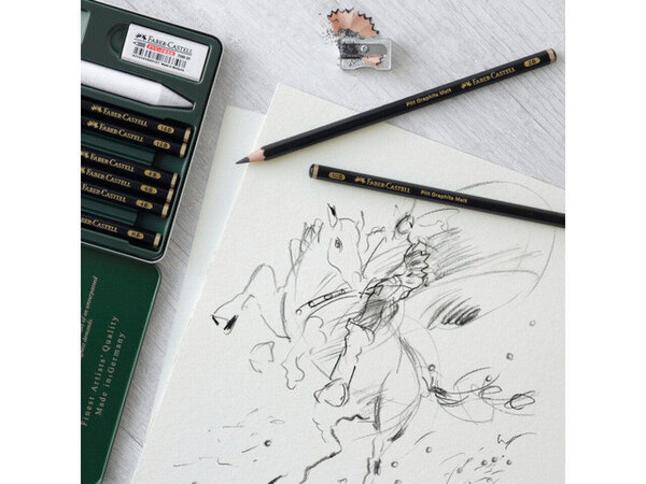 Faber Castell Pitt Graphite Matt Pencil & Castell 9000 (FC-115224) Faber Castell Pitt Graphite Matt Pencil & Castell 9000 (FC-115224)