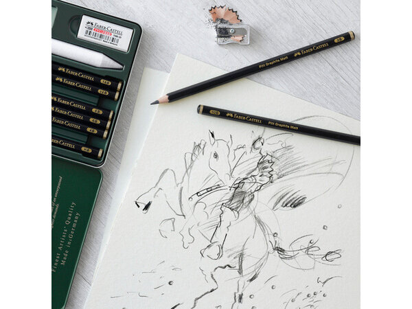 Faber Castell Pitt Graphite Matt Pencil & Castell 9000 (FC-115224) Faber Castell Pitt Graphite Matt Pencil & Castell 9000 (FC-115224)