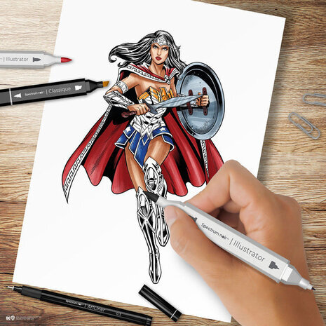 Spectrum Noir Fan-Art Like a Pro Art Kit Wonder Woman (SN-PFAN-DC1-WONW) Spectrum Noir Fan-Art Like a Pro Art Kit Wonder Woman (SN-PFAN-DC1-WONW)