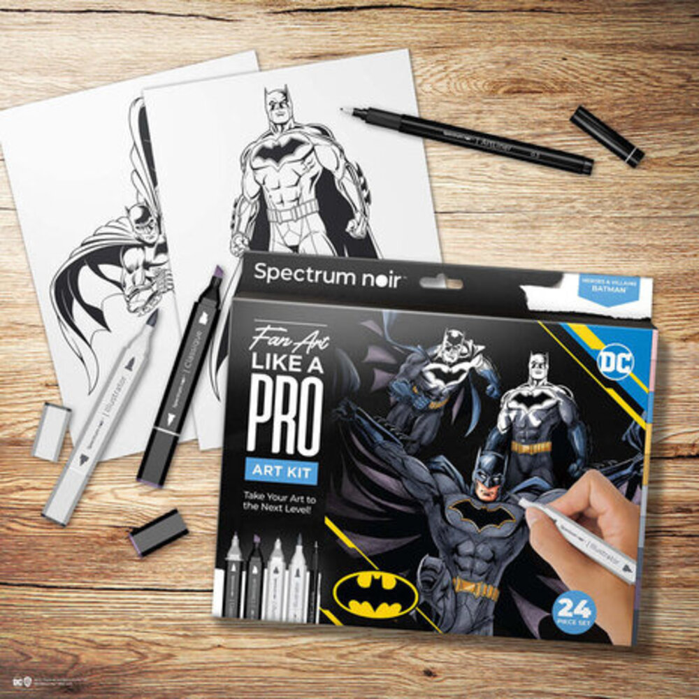 Spectrum Noir Fan-Art Like a Pro Art Kit Batman (SN-PFAN-DC1-BATM)