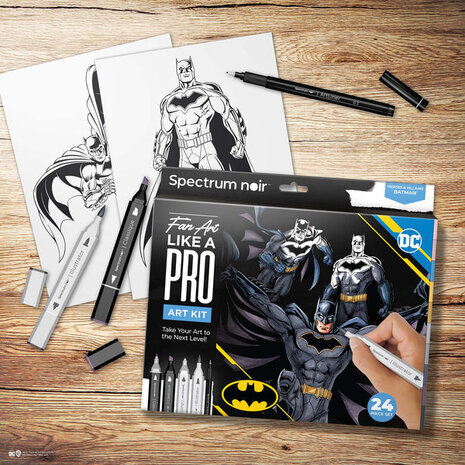 Spectrum Noir Fan-Art Like a Pro Art Kit Batman (SN-PFAN-DC1-BATM)