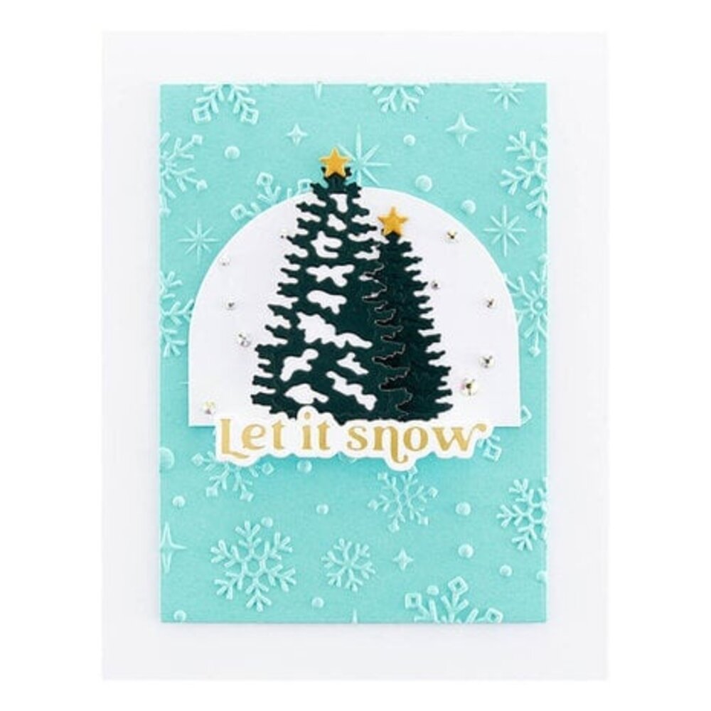 Spellbinders Simon's Snow Globes Sparkling Snow 3D Embossing Folder (E3D-069)