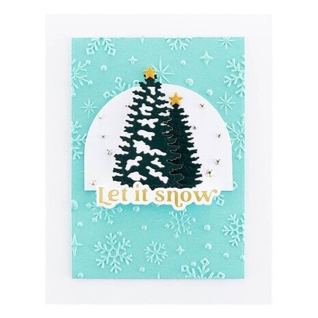 Spellbinders Simon's Snow Globes Sparkling Snow 3D Embossing Folder (E3D-069)