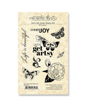 Graphic 45 Let's Get Artsy Clear Stamp Set (4502758) Graphic 45 Let's Get Artsy Clear Stamp Set (4502758)