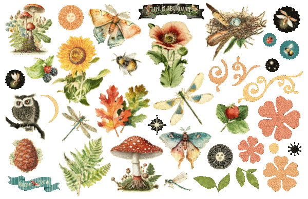 Graphic 45 Life is Abundant Ephemera Assortment (4502779) Graphic 45 Life is Abundant Ephemera Assortment (4502779)