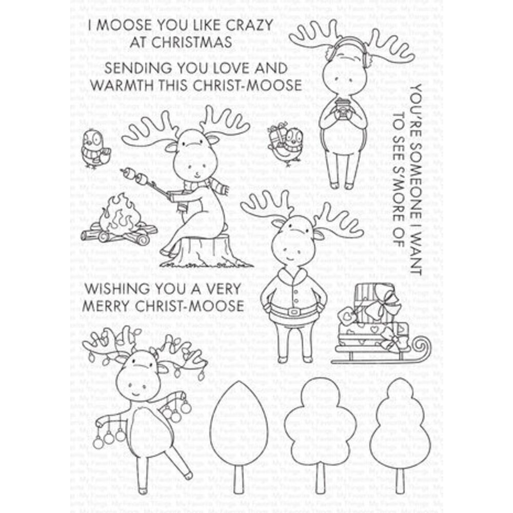 My Favorite Things Merry Moose Clear Stamps (YUZU-024) - Paperpads.nl
