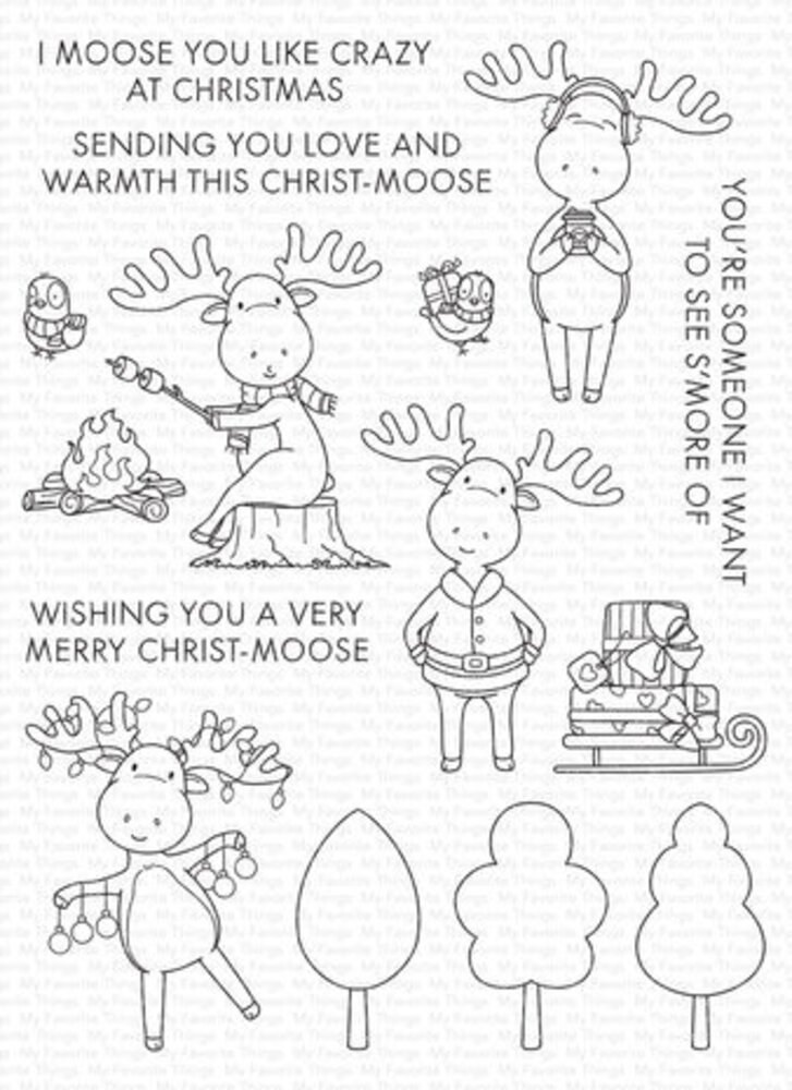My Favorite Things Merry Moose Clear Stamps (YUZU-024)