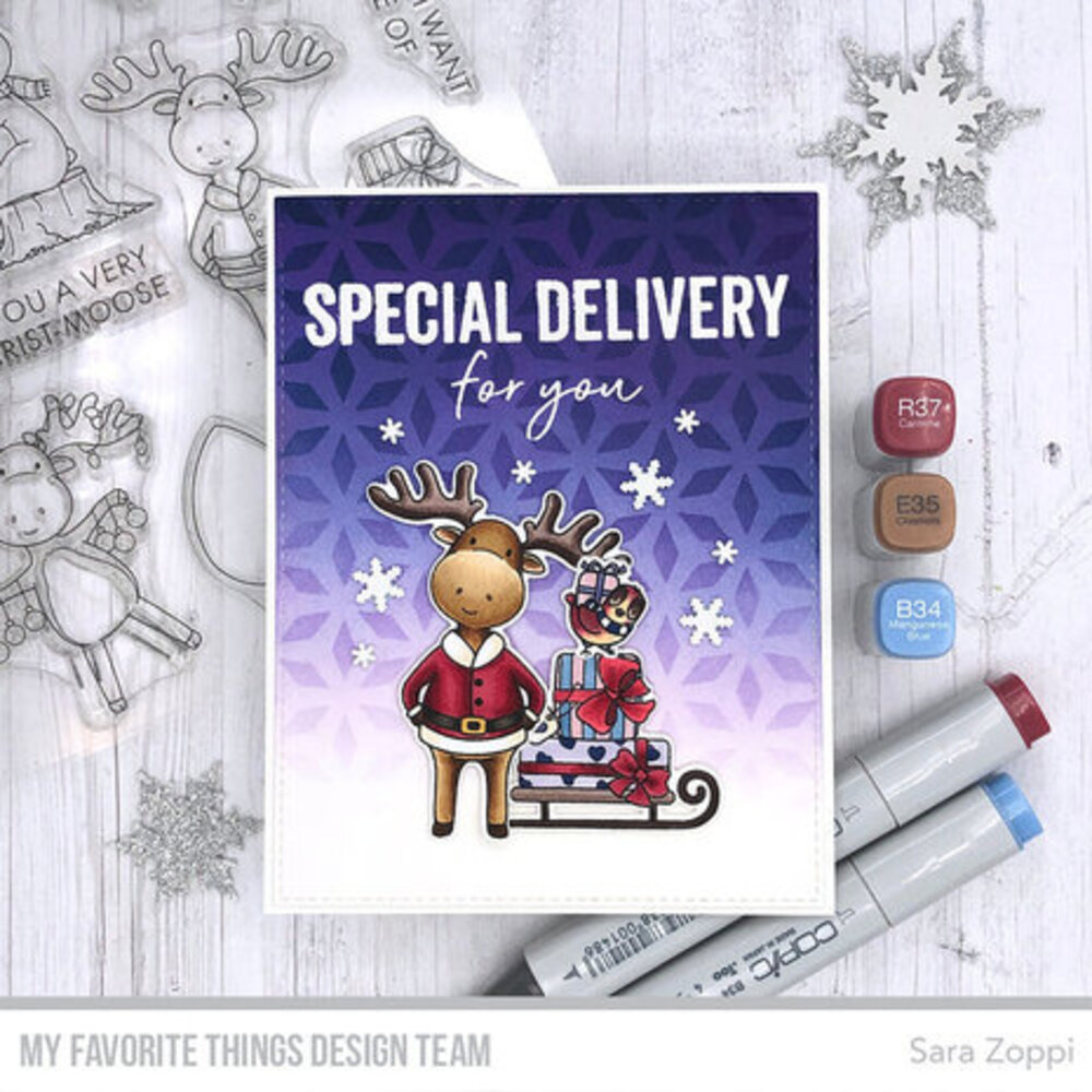 My Favorite Things Merry Moose Clear Stamps (YUZU-024)