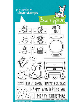 Lawn Fawn Little Snow Globe Dog Clear Stamps (LF3270)