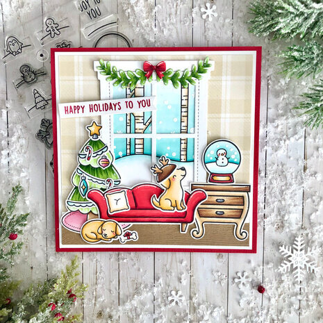 Lawn Fawn Little Snow Globe Dog Clear Stamps (LF3270)