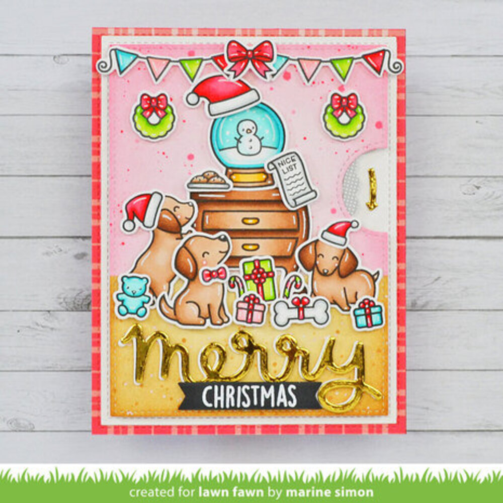 Lawn Fawn Little Snow Globe Dog Clear Stamps (LF3270)
