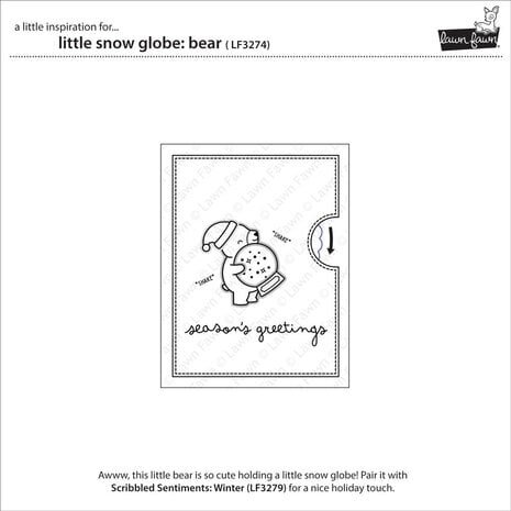 Lawn Fawn Little Snow Globe Bear Clear Stamps (LF3274) Lawn Fawn Little Snow Globe Bear Clear Stamps (LF3274)