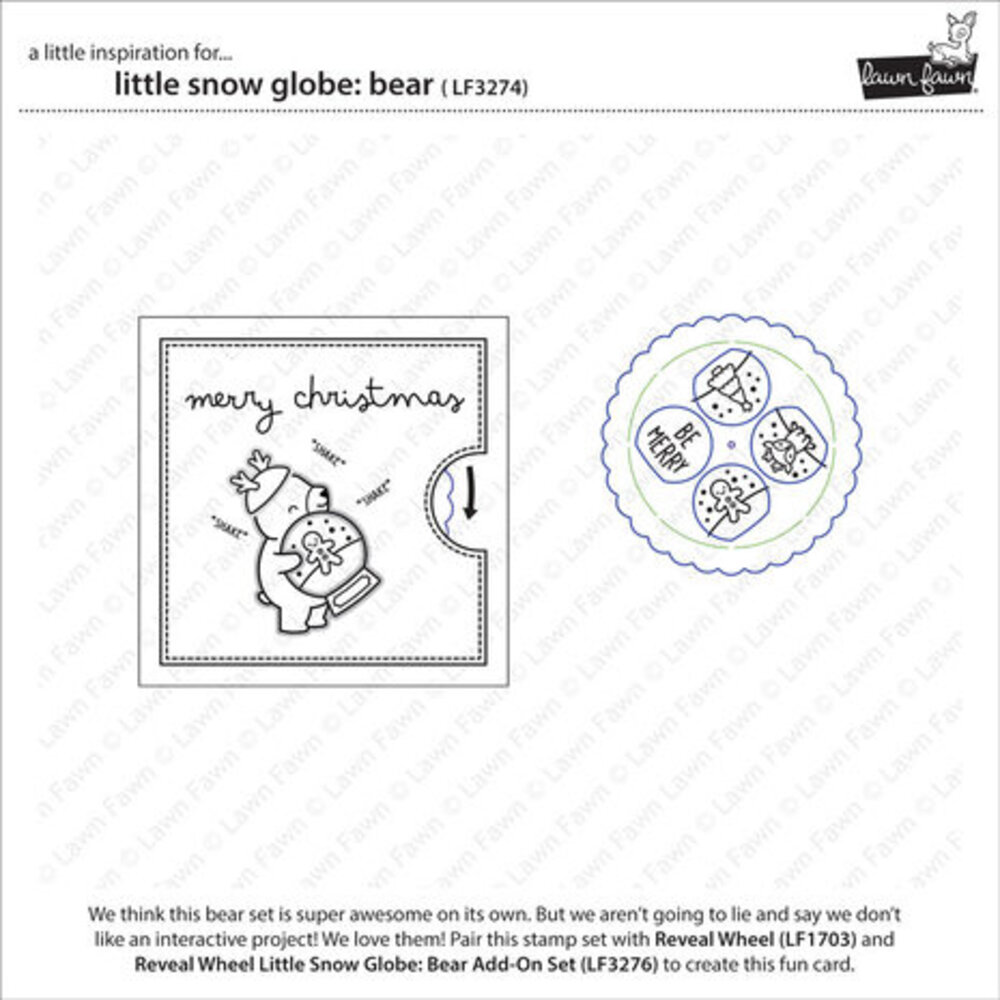 Lawn Fawn Little Snow Globe Bear Clear Stamps (LF3274) Lawn Fawn Little Snow Globe Bear Clear Stamps (LF3274)