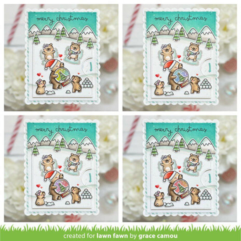 Lawn Fawn Little Snow Globe Bear Clear Stamps (LF3274) Lawn Fawn Little Snow Globe Bear Clear Stamps (LF3274)