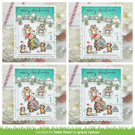 Lawn Fawn Little Snow Globe Bear Clear Stamps (LF3274) Lawn Fawn Little Snow Globe Bear Clear Stamps (LF3274)
