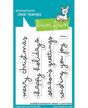 Lawn Fawn Scribbled Sentiments Winter Clear Stamps (LF3279) Lawn Fawn Scribbled Sentiments Winter Clear Stamps (LF3279)